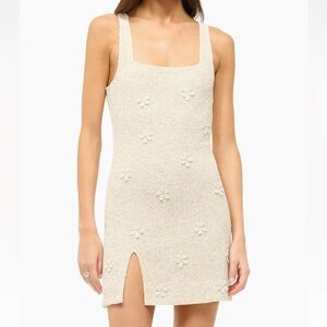 Staud Le Sable Floral Beaded Mini Dress